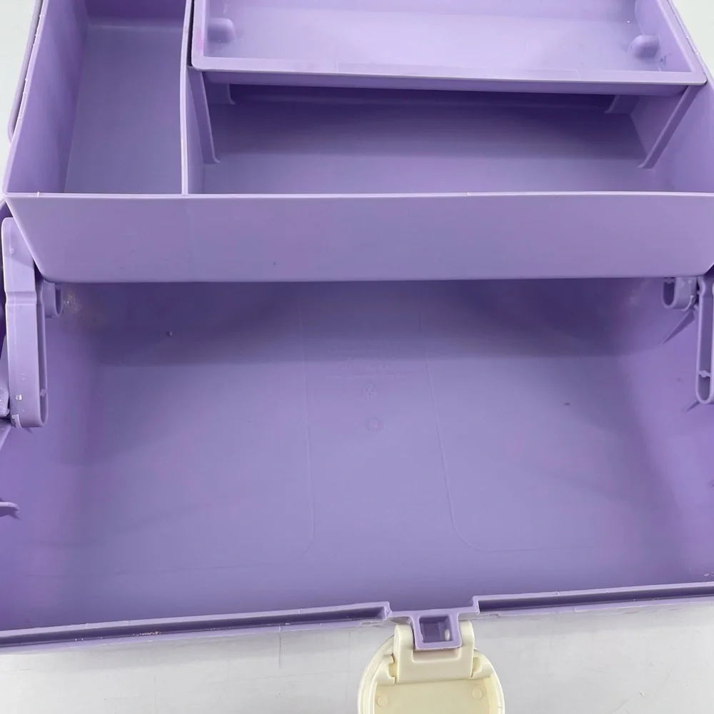 Caboodle Vintage Makeup Carrying Case with Mirror Purple